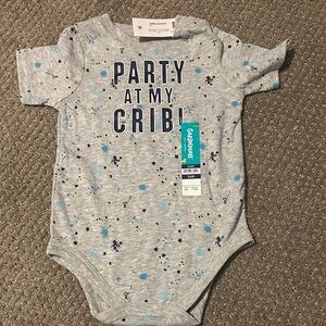 Gerber Gray and Blue Splatter Kids Bodysuit